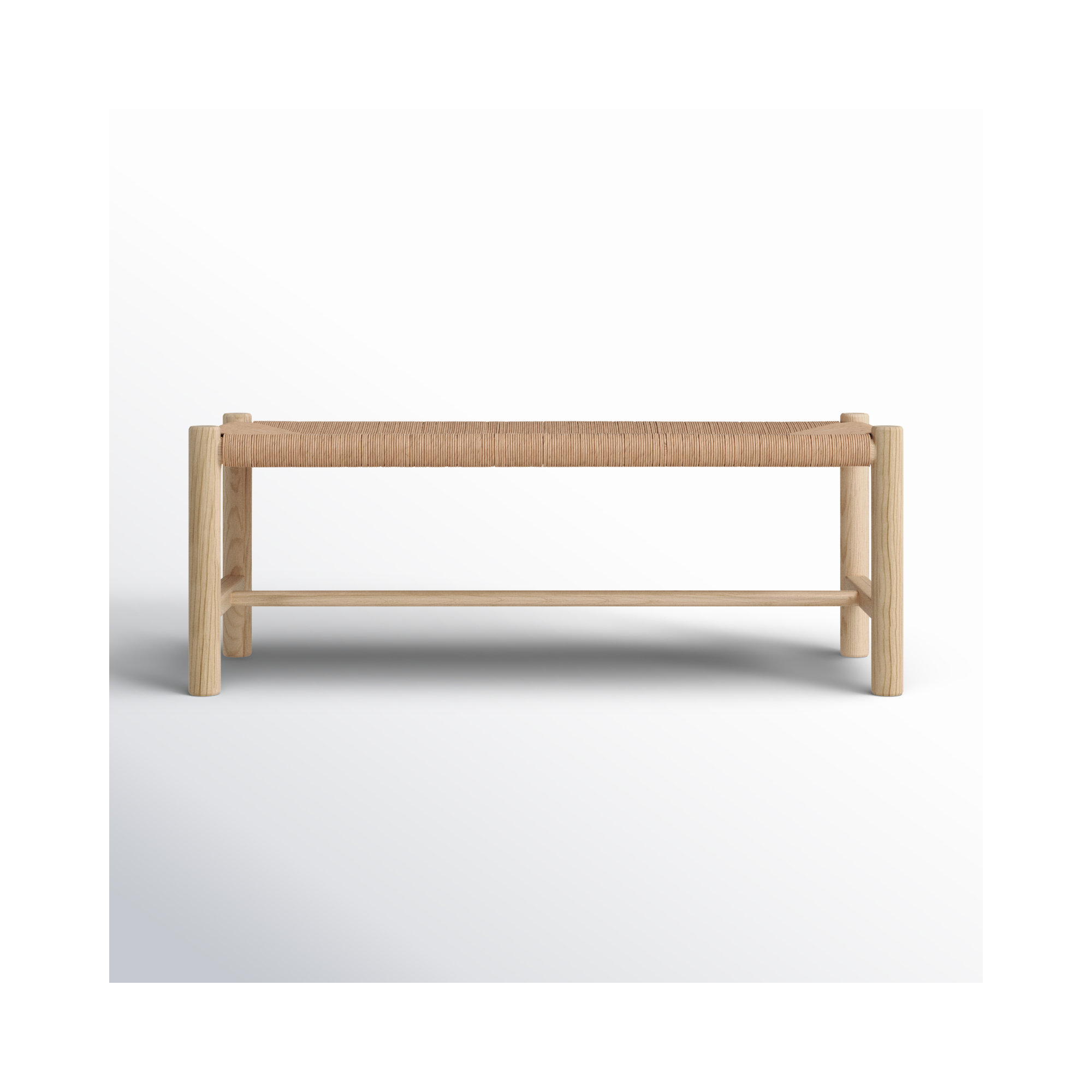 Brighton Wood Bench, 18" H x 48" W x 17" D, Natural