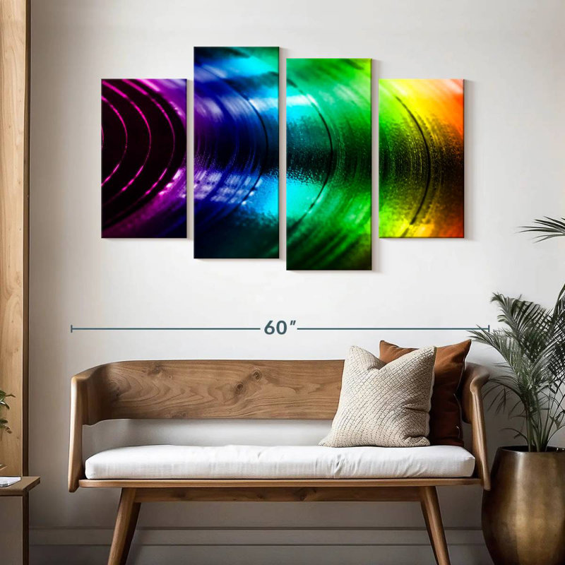 Abarca Vinyl Record Rainbow, 32" H x 52" W