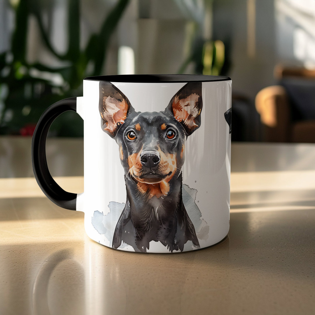 Unique Doberman Pinscher Art 11oz Coffee Mug