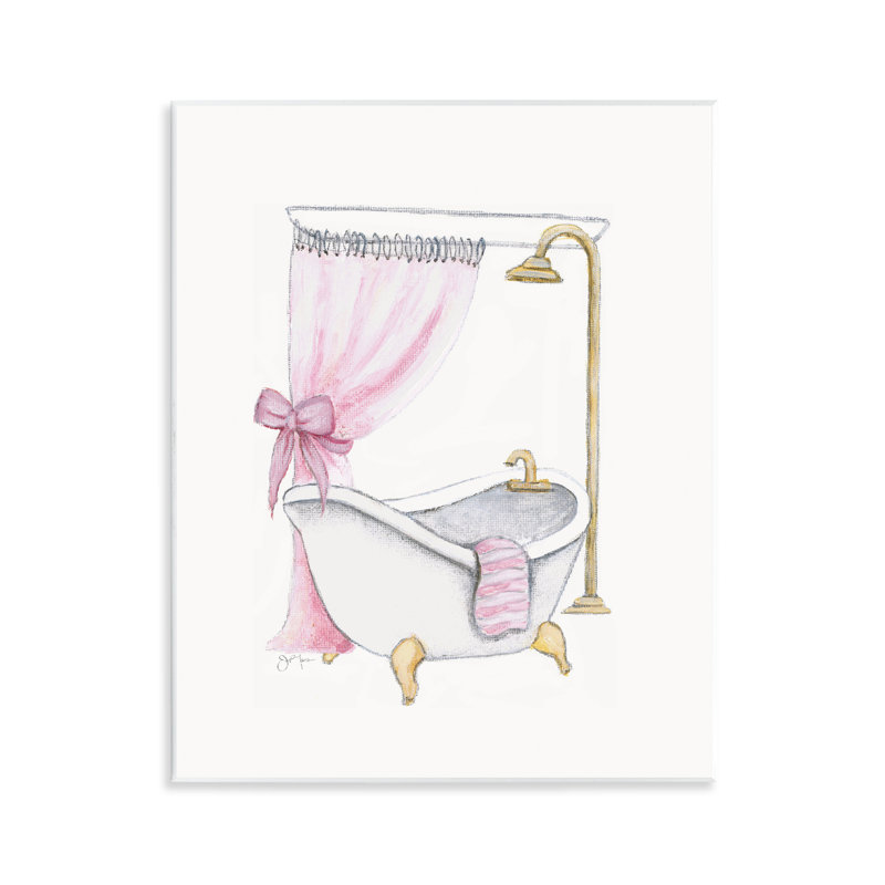 Plaque murale simple pour salle de bain glamour, design par Janet Tava