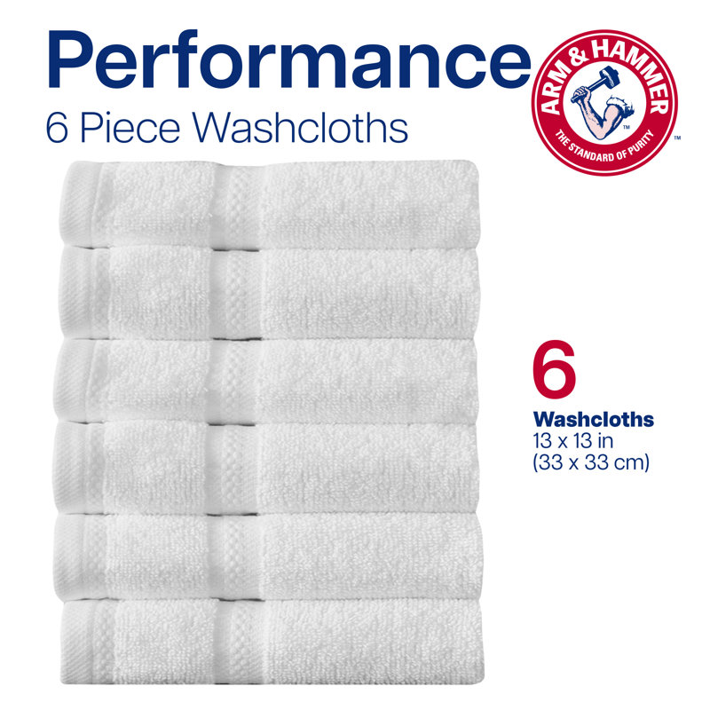 Arm & Hammer Performance Washcloths, Gray