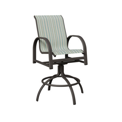 Chaise de bar pivotante en aluminium Cazares Graphite Speckle