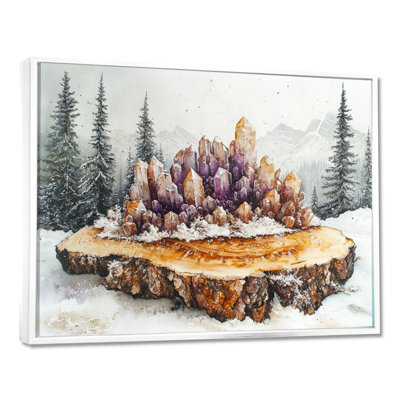 «Large Energy Crystals In A Winter Landscape II», art mural sur toile Crystals