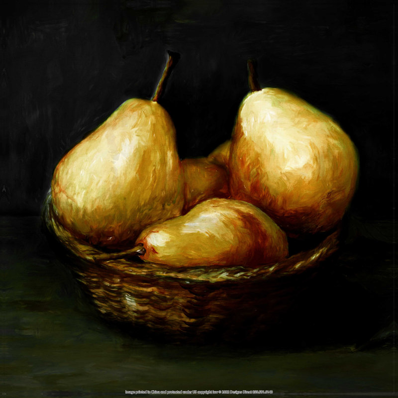 " Moody Pears ", 12" H x 12" W