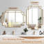  Miroir de salle de bain mural, miroir de meuble-lavabo rectangulaire, miroir décoratif biseauté poli pour hall d'entrée, salon, chambre à coucher (horizontal / vertical)-2043031482