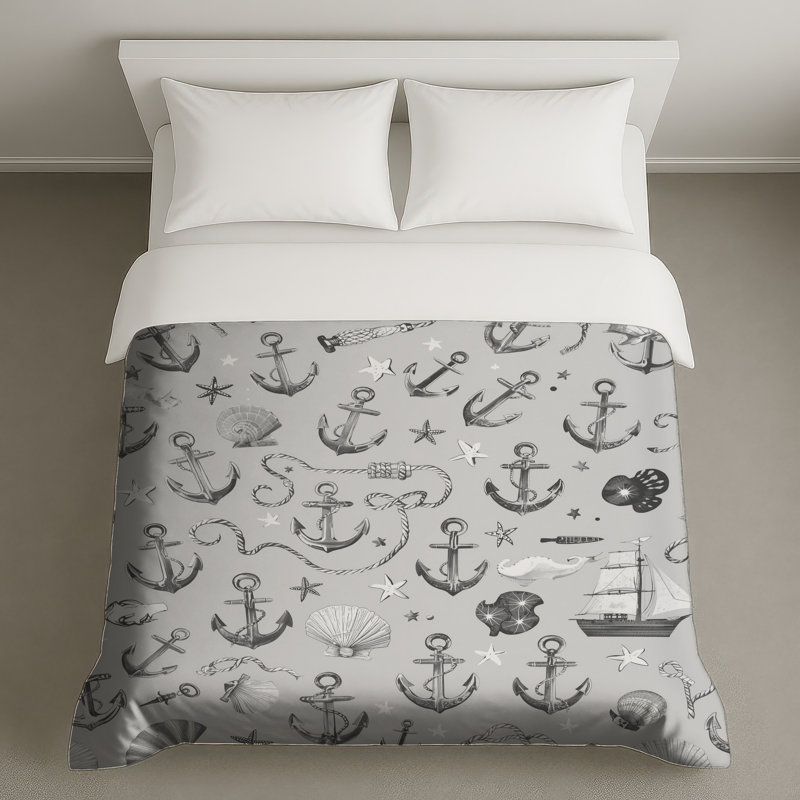 Nautical Anchor Shells Duvet Covers, Twin