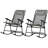 Outsunny 2 Piece Outdoor Patio Foldable Chair Set with Headrest