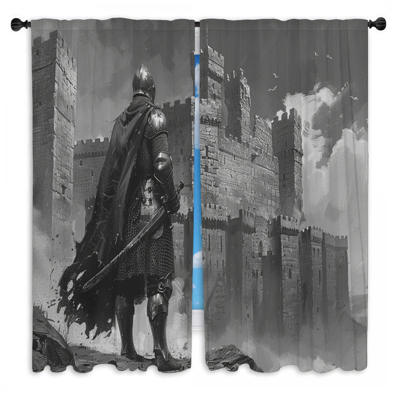 Rideaux médiévaux Knight, L 40 po x L 82 po