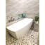 Tiffany Blue Straight Edge Engineered Stone/Glass/Seashell Mosaic Wall Tile