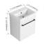 Meuble-lavabo flottant mural 18 po avec lavabo en céramique et porte d'armoire à fermeture en douceur, pour petite salle de bain-281739844-281739845