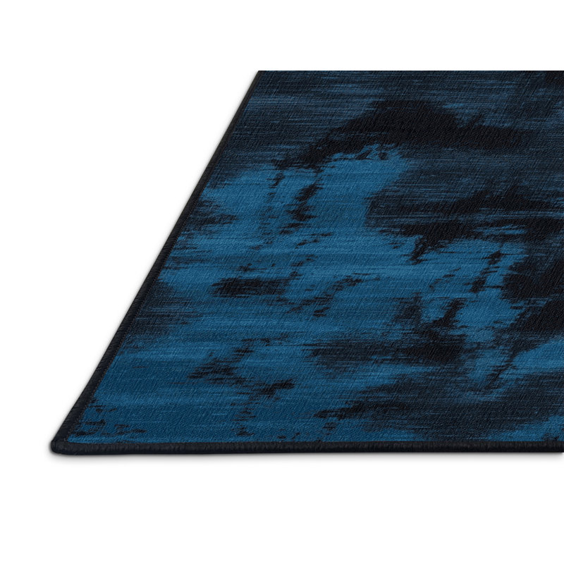 Tapis abstrait gris lavable à la machine, Rectangle 4 pi x 6 pi