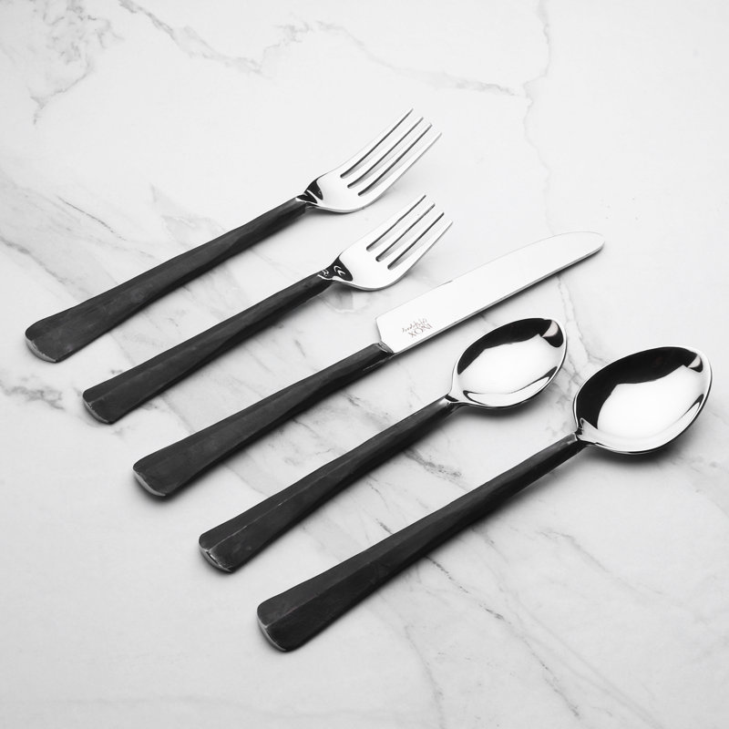 Ensemble de couverts 20 pièces Ahrianna, service pour 4, Noir