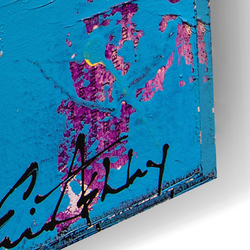 «Blue Bound» par Erin Ashley, art mural en verre acrylique, H 12 po x l 12 po x P 0,13 po