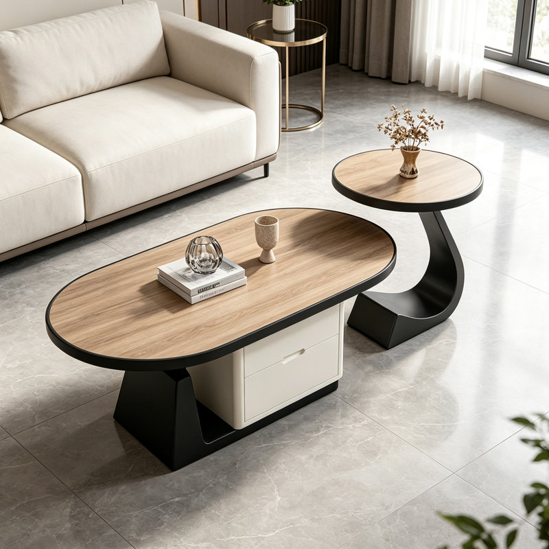 Frailey, 15.74" H x 39.37" W x 19.68" D, Brun et noir