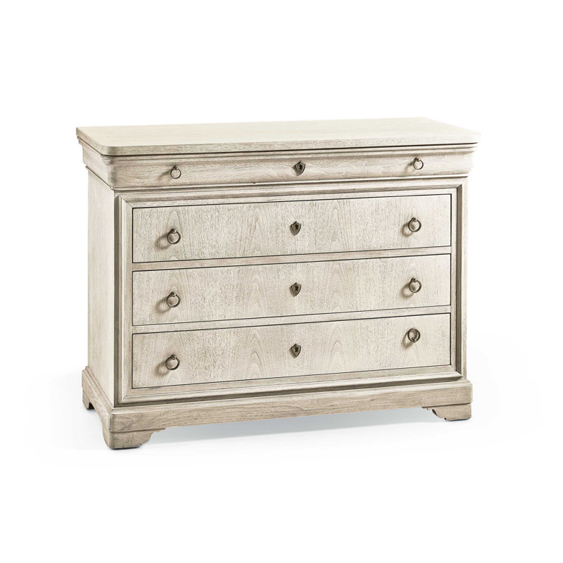 Commode en bois massif à 4 tiroirs l 46 po Entropie Louis Phillipe