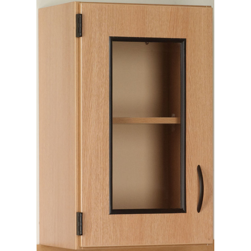 Armoire pour salle de classe à 2 compartiments avec portes Science, Cerisier