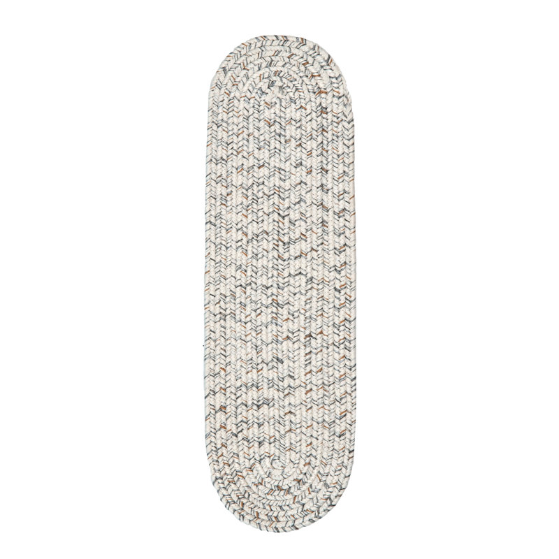 Luchezar Handmade Braided Ivory Indoor/Outdoor Rug, Oval 3' x 5'