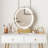 White Vanity Desk with Stool - Small Makeup Vanity Table with 3 Lighting Modes Brightness Adjustable - 32 Inch Makeup Vanity Table with 2 Drawers