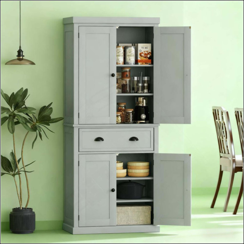 Armoire de cuisine 72,5 po, Gris