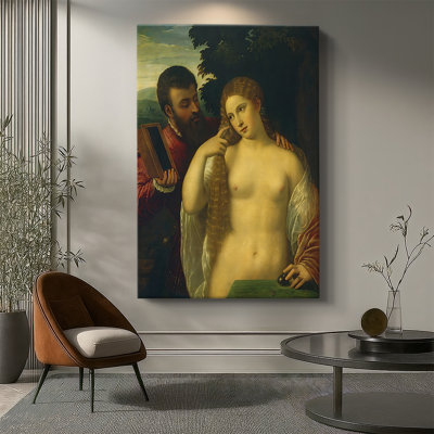 «Allegory of Love», toile tendue par Titian