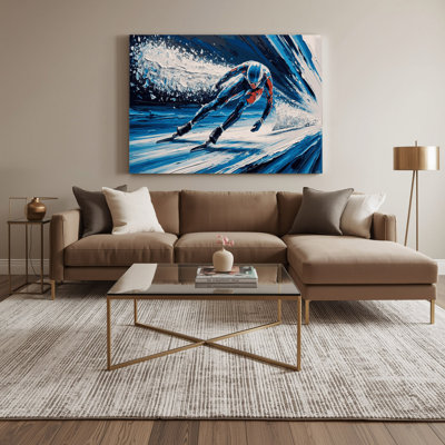 Art mural sur toile gris Sports Speed Skating