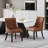 Modern Upholstered Tufted Accent Side Dining Chairs with Diamond-Stitched Backrest and Tapered Wood Legs-1872976827-1857385193