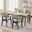 Modern Upholstered Solid Wood Dining Chair With Arms-522205014