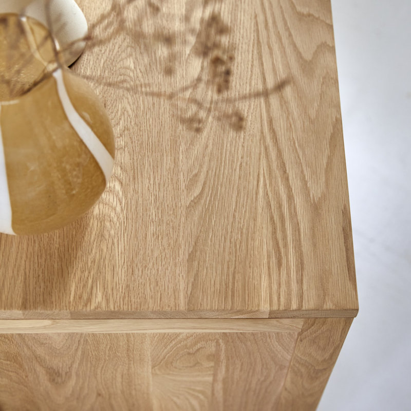 Eden 50cm W Solid Wood Bedside Table