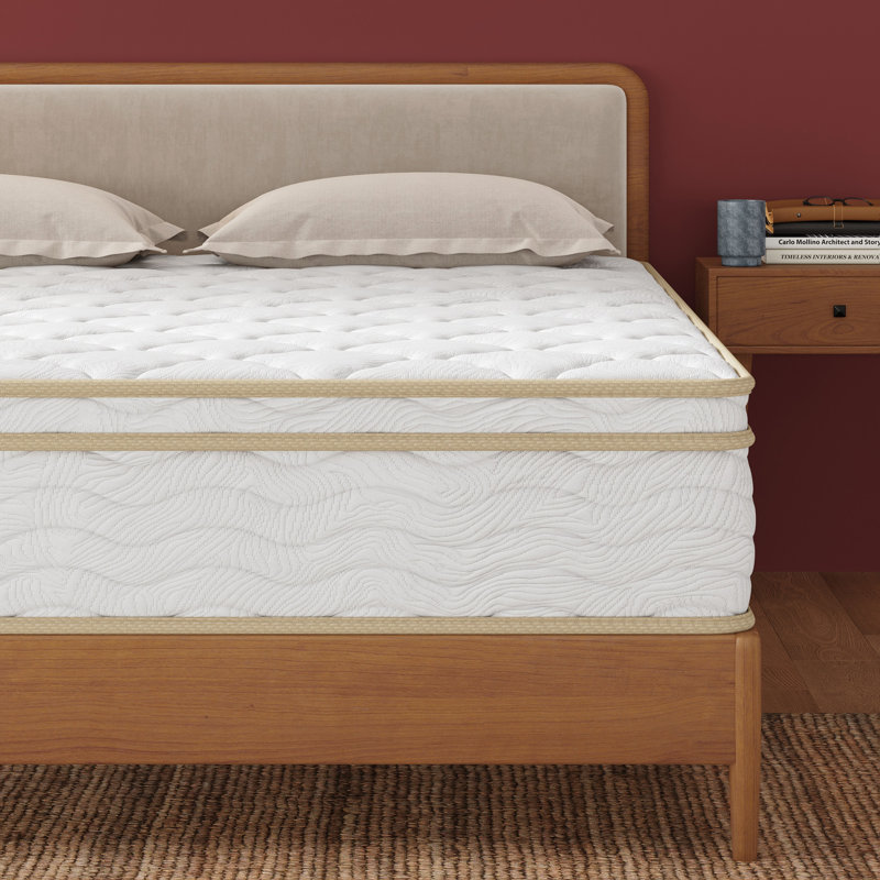 TALVONI Made In USA - 12" Queen Euro Top Pocket Coil And Cooling Gel Memory Foam Highly Breathable Quilted Cover Hybrid Mattress, Pressure Relief, And Motion Isolation, Certipur-US In A Box