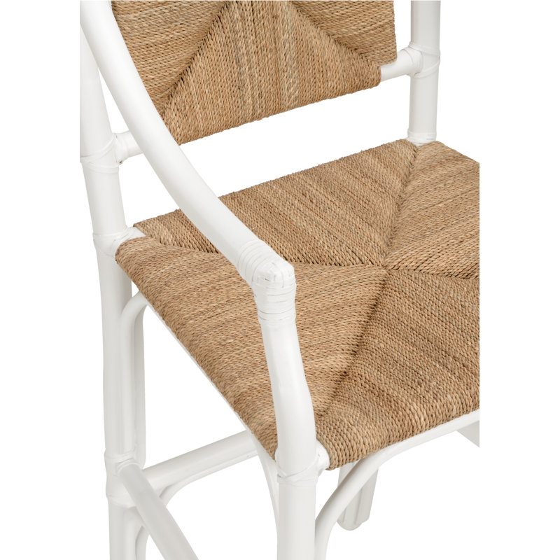 Mecklenburg Stool, White/Brown