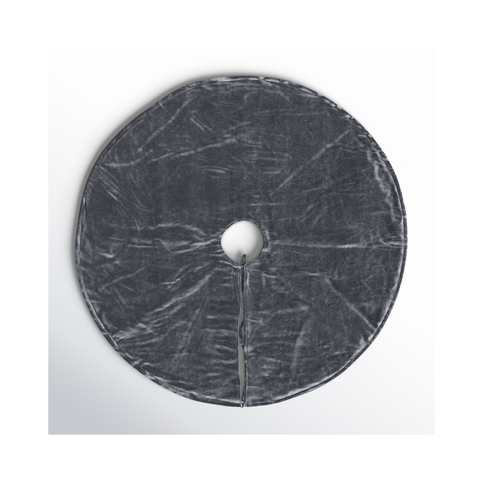 Velvet Tree Skirt, Dark Gray