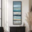 Horizon abstrait sarcelle et sable en couches - impression sur toile encadrée pour chambre principale-1335098652-1335098651