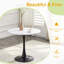 Table de salle à manger ronde Mid-Century moderne avec piédestal peu encombrant-861322620
