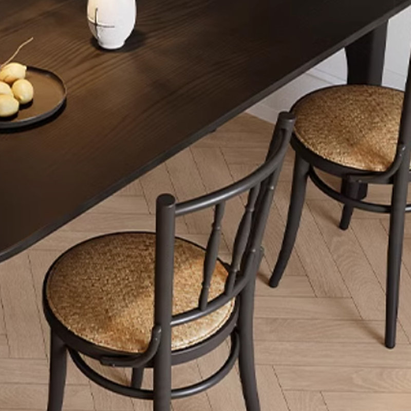 Ensemble de table de salle à manger Black Retro Creative, H 29,52 po x L 62,99 po x l 31,49 po