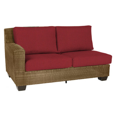 Saddleback 63'' Wide Premium All-Weather Wicker Loveseat with Cushions