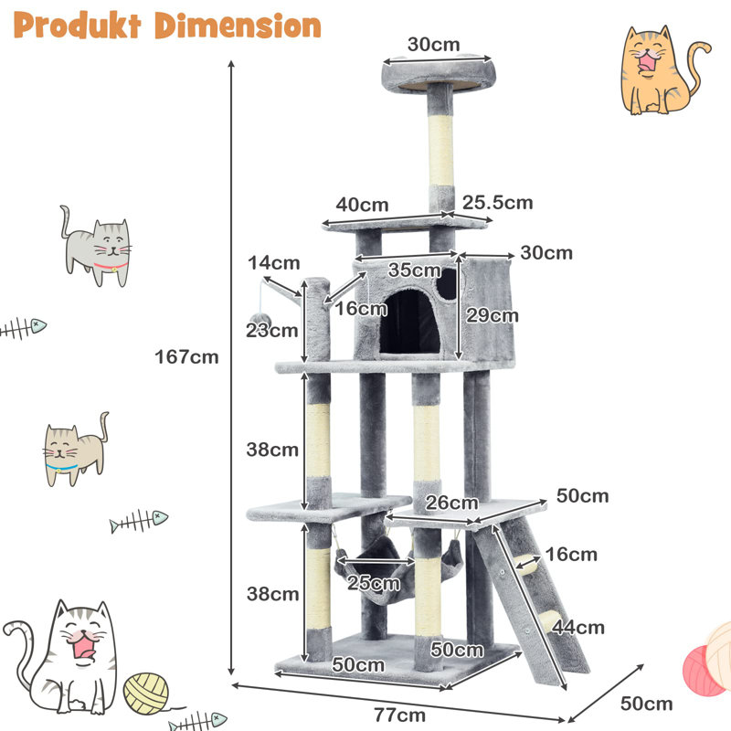Ramsel 167cm H Cat Tree