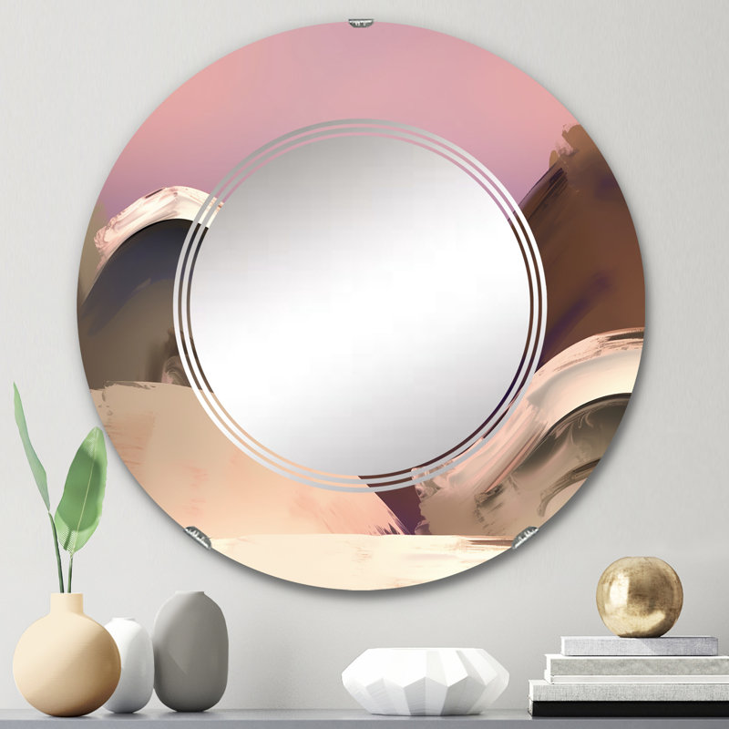 Fairoz - Miroir mural moderne rond, 24 po x 24 po
