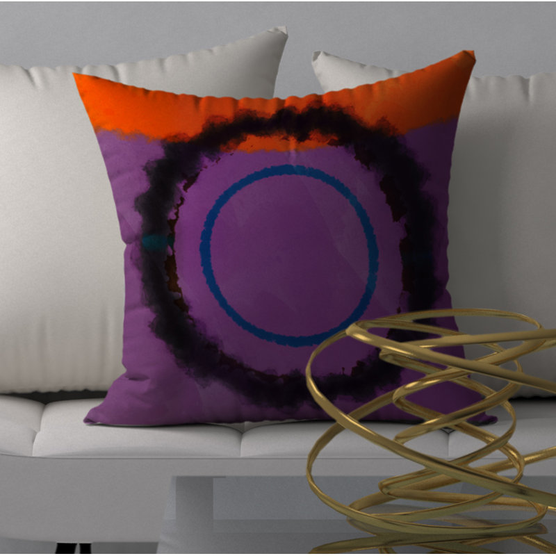 Abstract Reversible Throw Pillow, 20" H x 20" W
