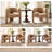 33" Wide Upholstered Modern 3-Legs Barrel Accent Chair-270776893
