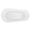 Baignoire de trempage autoportante en acrylique 66,92 po x 31,49 po