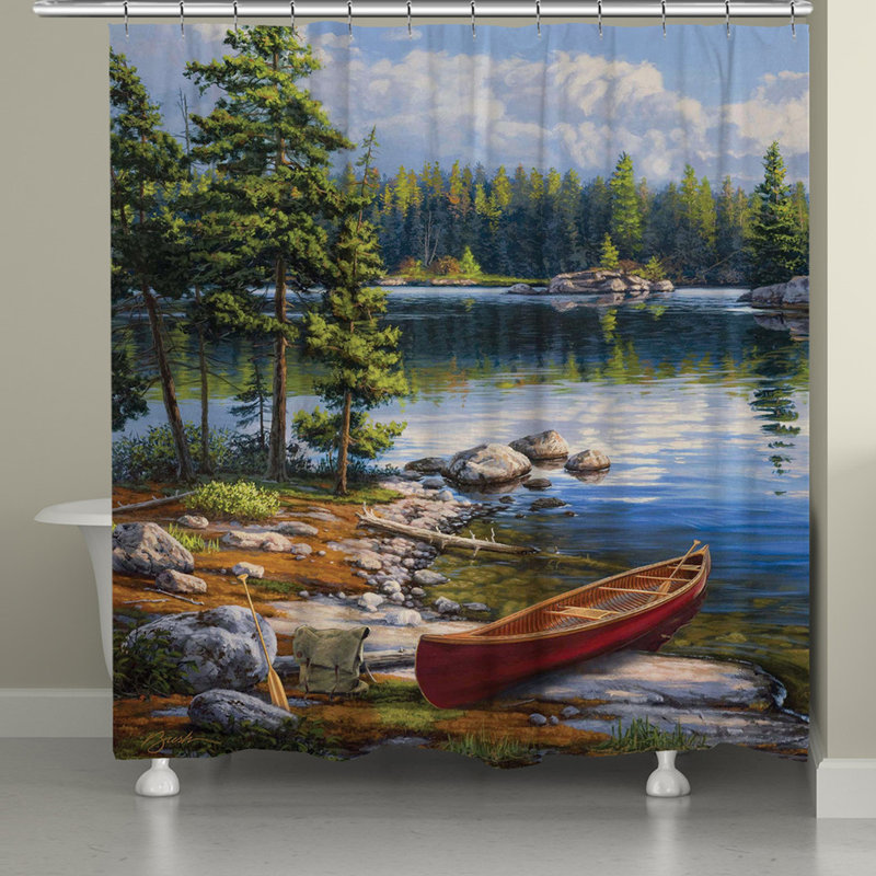 Rideau de douche simple Blue Water Bay