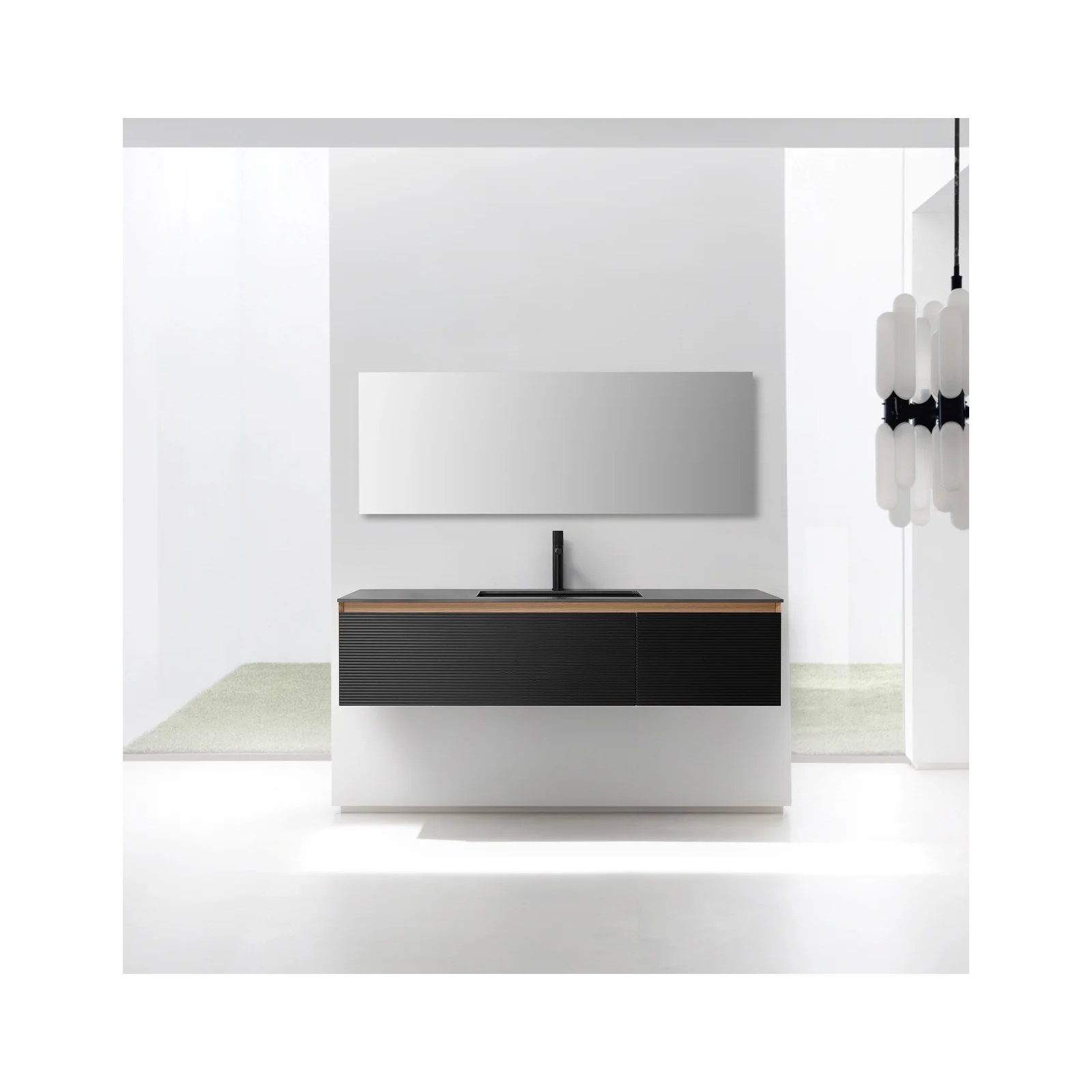 Diella 60'' Single Bathroom Vanity, Matte Black