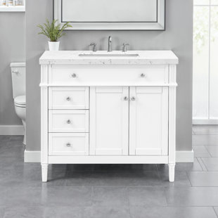 Meuble-lavabo 37 po avec plateau en pierre reconstituée Orinda