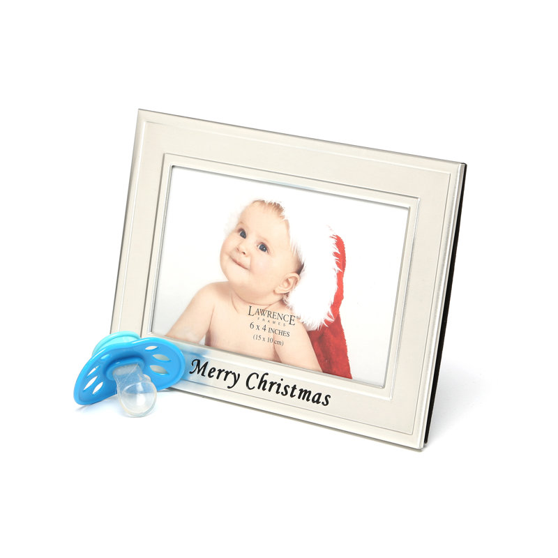Satin Silver Metal Embossed Picture Frame