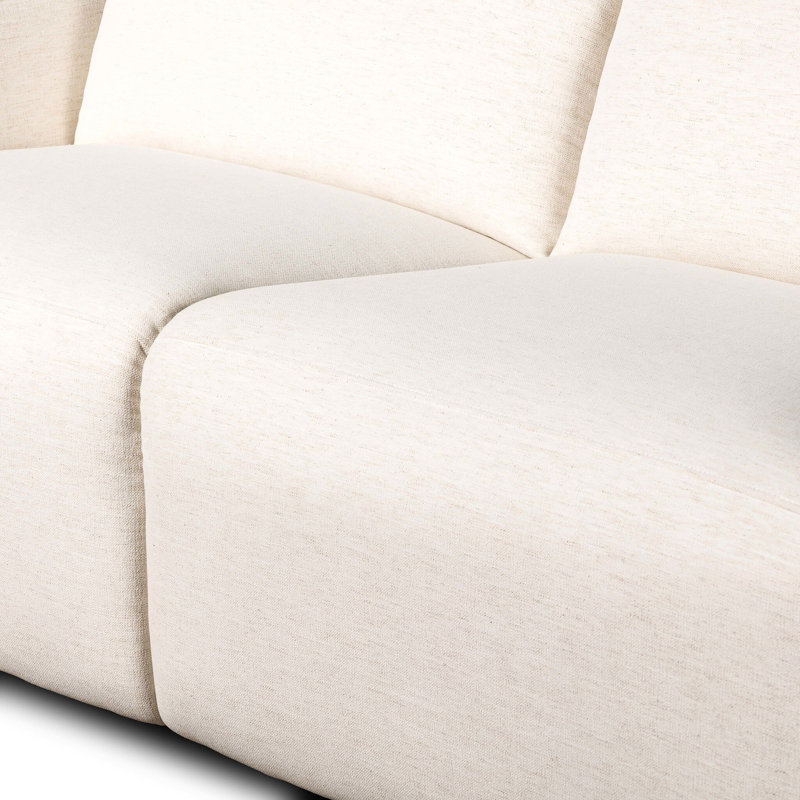 Canapé modulaire inclinable électrique 2 pièces Jeramiah, Crypton Nomad Snow Polyester Blend