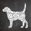 «Dog Vocabulary» par Erin Clark, reproduction sur toile tendue sur châssis-20888972-73156470-73156471