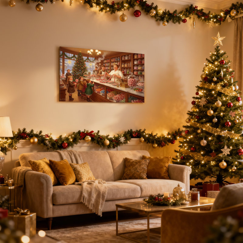 Ensemble de 3 impressions sur toile de Noël, H 20 po x l 30 po