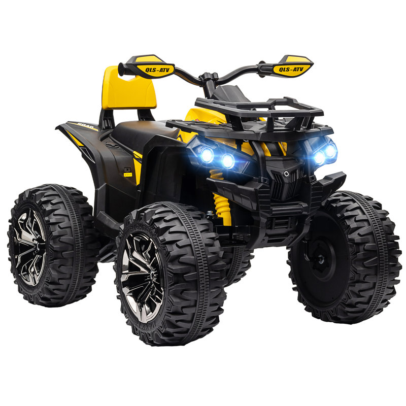 HOMCOM Battery Powered Ride On, Yellow/Black