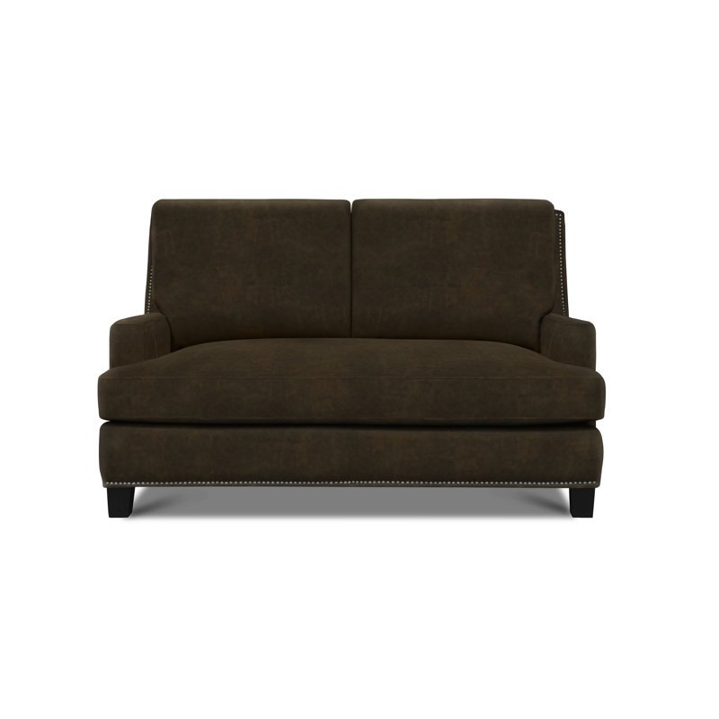 Rebecca Leather Loveseat, Yes, Espresso, Amethyst (Cartier)