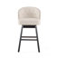 Élégant tabouret de bar pivotant avec garniture cloutée et coussin confortable pour la cuisine et le salon.